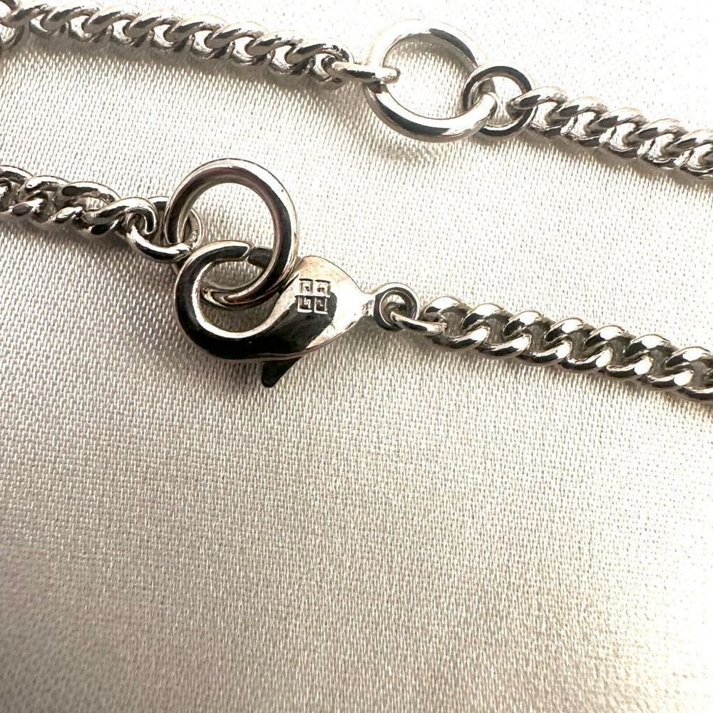 Givenchy rhinestone grey faux pearl pendant necklace - Picture 8 of 12